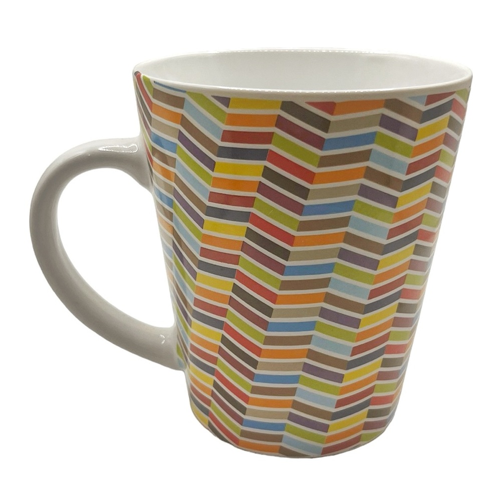 Modern Gourmet Foods Rainbow Herringbone Mug